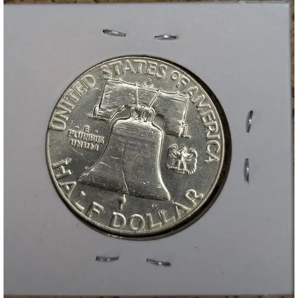 1963-D Franklin Half Dollar – BU Condition, 90% Silver, Denver Mint - Picture 2 of 2